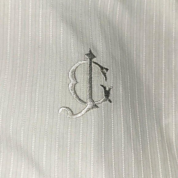 XL GUESS 100% Cotton Dress Shirt with Mint Green Stripes and Textured Fabric - Picture 5 of 11